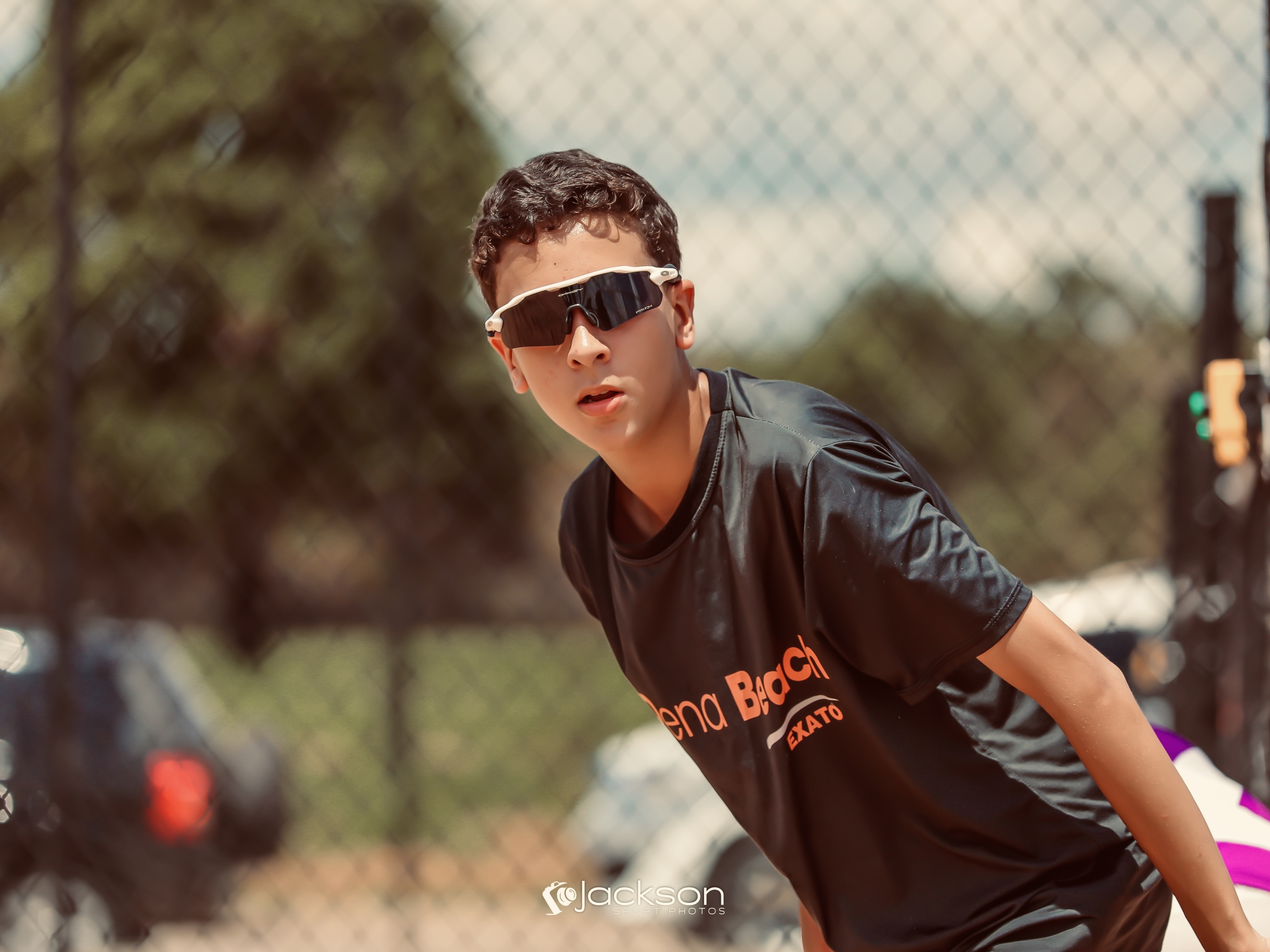 Miguel Amaral Ferreira jogando beach tennis
